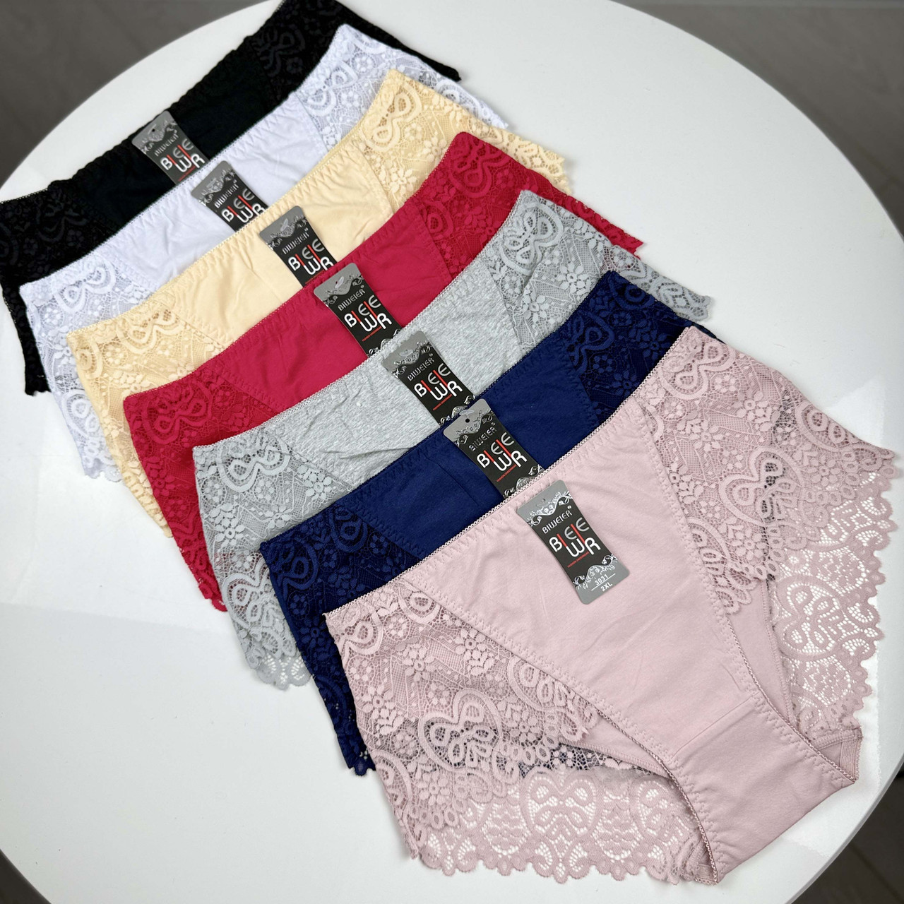 Жіночі бавовняні трусики #3031 Biweier Мікс, фото 1