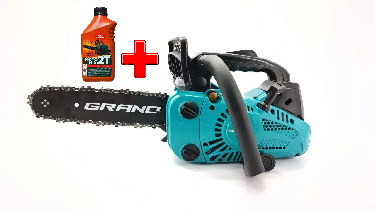 Бензопила-сучкоріз ланцюгова Grand БП-3500 (однорука, шина 30 см, ланцюг суперзуб), фото 1