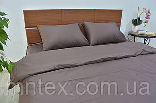 Постільна білизна сатин гладкофарбований Какао, фото 3
