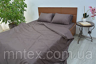 Постільна білизна сатин гладкофарбований Какао, фото 4