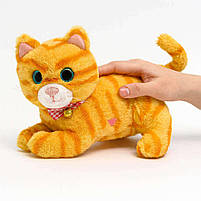 Інтерактивна мама кішка з кошенятами 10002-2 — руденька, зі звуками, піснями та записом голосу, фото 2