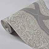 Шпалери вінілові на флізеліні 0.53 × 10.05 м Marburg 57101, кавові — для спальні, вітальні, коридору, фото 3