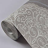 Шпалери вінілові на флізеліні 0.53 × 10.05 м Marburg 57101, кавові — для спальні, вітальні, коридору, фото 2