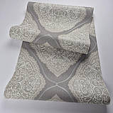 Шпалери вінілові на флізеліні 0.53 × 10.05 м Marburg 57101, кавові — для спальні, вітальні, коридору, фото 5