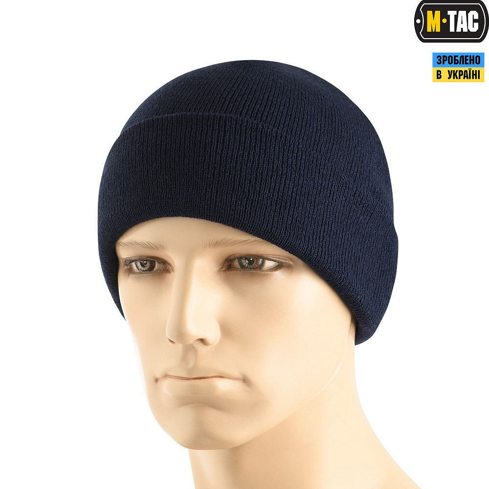 M-Tac шапка тактична тонка в'язка 100% акрил DARK NAVY BLUE, фото 1