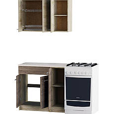 Кухня 0.9м ЕКО 900  Сонома/Трюфель Без стільниці, фото 3