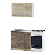 Кухня 0.9м ЕКО 900 зі стільницею Сонома/Трюфель