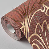 Шпалери вінілові на флізеліні 0.53 × 10.05 м Marburg 56915, теракотові — для спальні, вітальні, коридору, фото 4