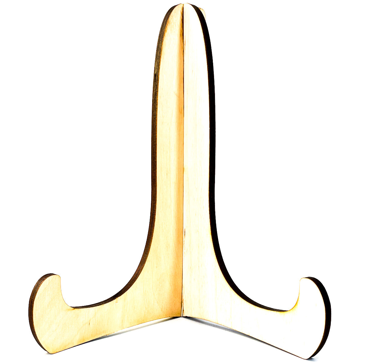 Підставка під декоративну тарілку сувенірну 30-35 см світла з дерева №3 h=21 см (FL-00031859), фото 1