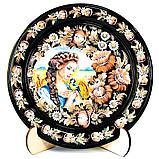 Підставка під декоративну тарілку сувенірну 30-35 см світла з дерева №3 h=21 см (FL-00031859), фото 3