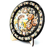 Підставка під декоративну тарілку сувенірну 30-35 см світла з дерева №3 h=21 см (FL-00031859), фото 4