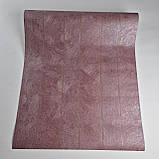 Шпалери вінілові на флізеліні 0.53 × 10.05 м Marburg 56848, бордово-фіолетові — для спальні, вітальні, коридору, фото 4