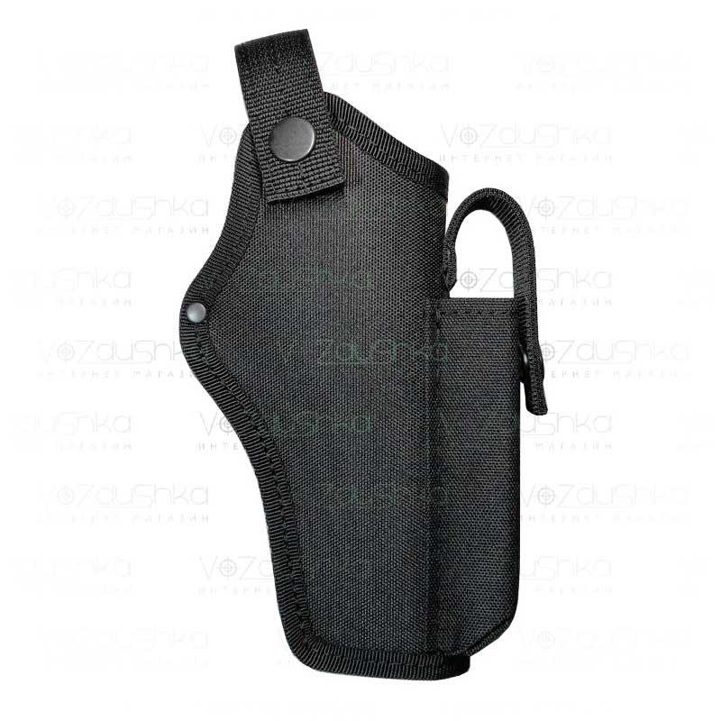 Кобура поясна для Colt 1911 з чохлом для магазину чорна тканина Оксфорд