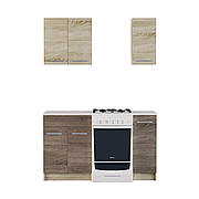 Кухня 0.9м ЕКО 902 зі стільницею Сонома/Трюфель