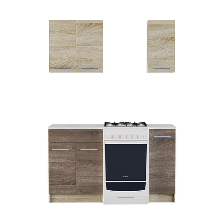 Кухня 0.9м ЕКО 902 зі стільницею Сонома/Трюфель, фото 1