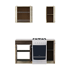 Кухня 0.9м ЕКО 902 Сонома/Трюфель Без стільниці, фото 3