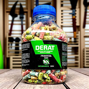 Родентицид від щурів та мишей DERAT (Дерат) гранули мікс Зооветпром, 300 г ПЕТ, фото 1