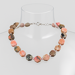 Родоніт Орлець 8х9 намисто, 0651ОР