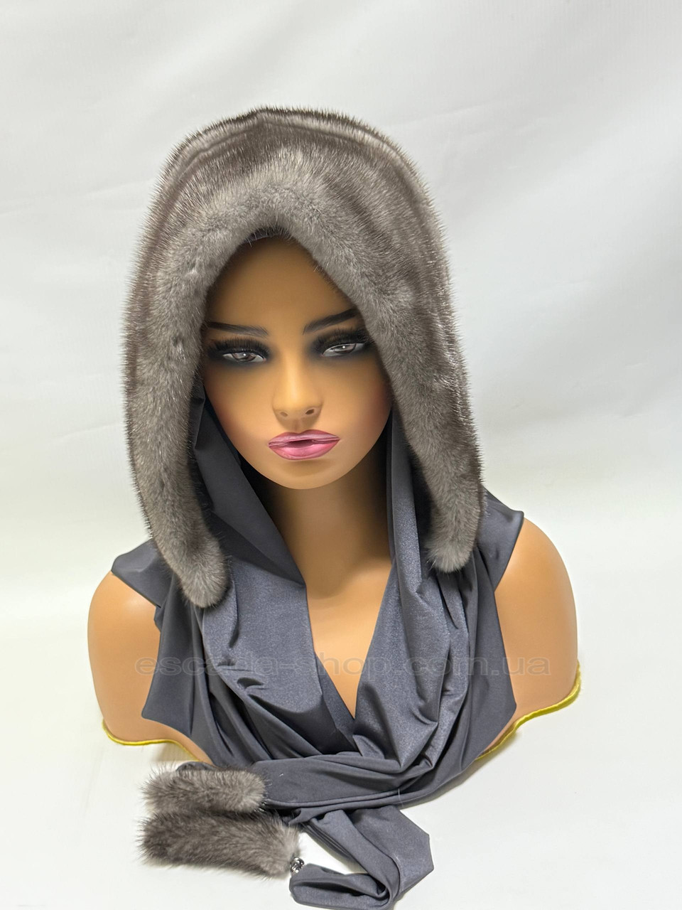 Жіноча хустка з норки, "Сапфір"., фото 1