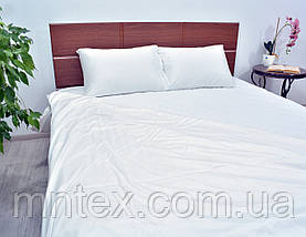 Постільна білизна сатин гладкофарбований Білий, фото 3