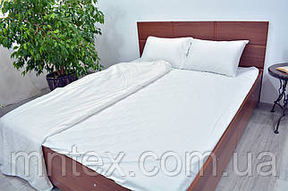 Постільна білизна сатин гладкофарбований Білий, фото 5