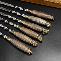 Шашличний набір, набір шампурів, преміальний подарунок чоловікові, другу, шефу "Grills G21H горіх", фото 5