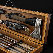 Шашличний набір, набір шампурів, преміальний подарунок чоловікові, другу, шефу "Grills G22H горіх", фото 5