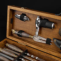 Шашличний набір, набір шампурів, преміальний подарунок чоловікові, другу, шефу "Grills G22H горіх", фото 4