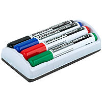 Маркер Axent Delta Whiteboard 4 маркери та магнітний тримач-губка