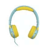Навушники дитячі дротові Celebrat A25 3.5 мм складні блакитно-жовті (салатові), фото 4