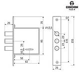 Замок врізний сувальдний CordonTech 10.01, фото 3