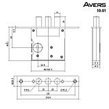 Замок врізний Avers 10.01 сувальдний, фото 3