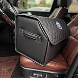 Преміум органайзер у багажник з вишивкою BMW, чорний, 50 см, фото 2