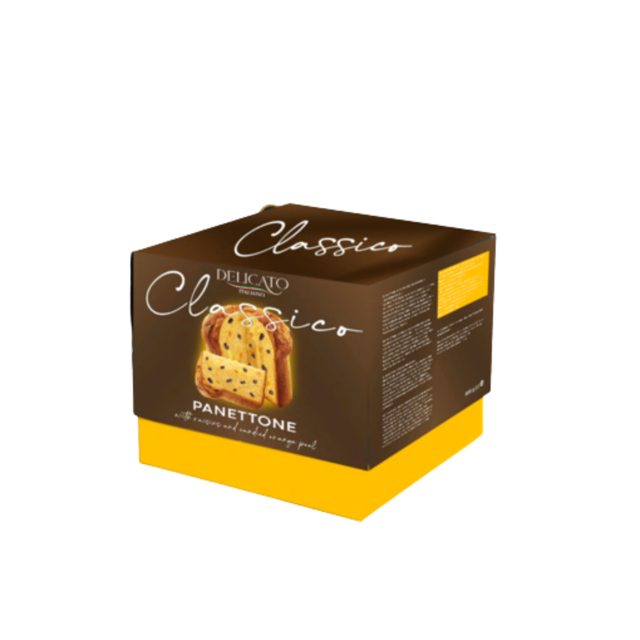 Панетон (Паска) Delicato традиційна з цукатами та родзинками, 800 г, 12 шт/ящ, фото 1