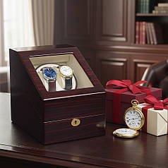 Шкатулка для підзаводу годинників, тайммувер для 2-х годинників Rothenschild 024EW-F-5