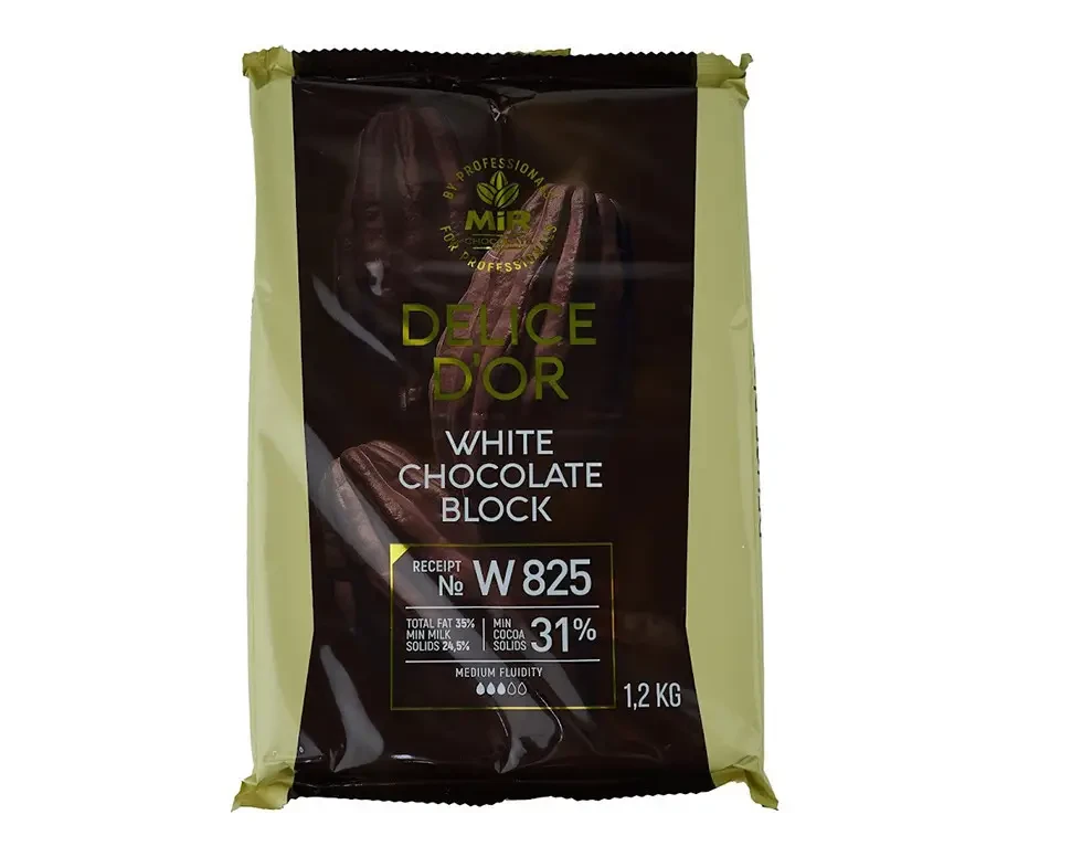 Шоколад білий 26% DELICE D'OR (МИР) 1,2 кг плитка, фото 1