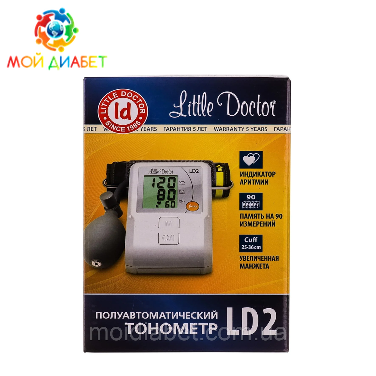 Тонометр Little Doctor LD-2 напівавтоматичний, фото 1