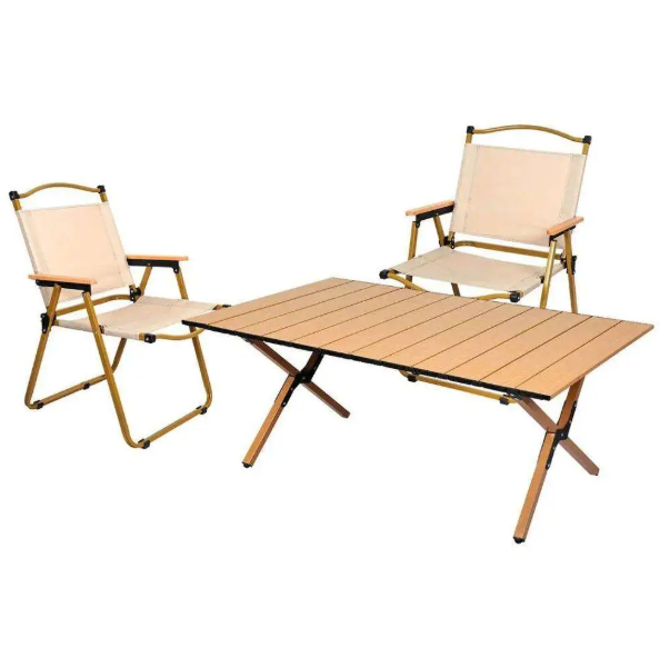 Набір розкладних туристичних меблів - стіл для пікніка 90см з стільцями 2шт Kermit, фото 1