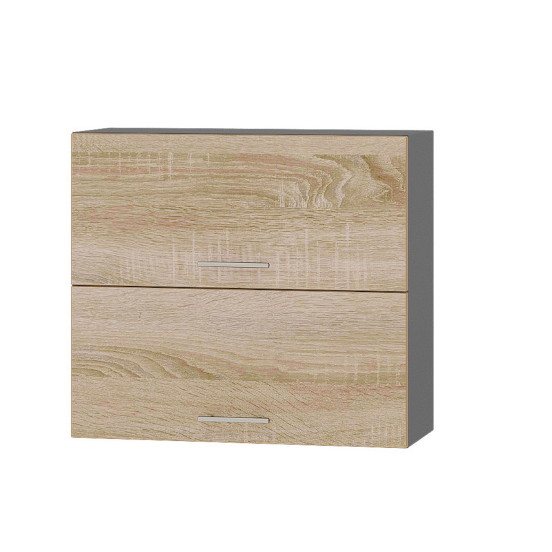 Кухонний модуль Оптіма Верх В14-800 Антрацит/Дуб Сонома 800х296х720 мм (DTM-072266), фото 1