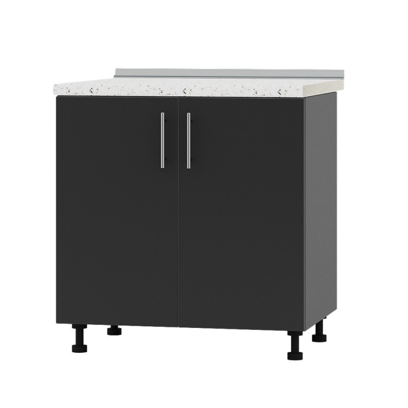 Кухонний модуль під мийку Оптіма Низ Н84-800 Антрацит/Антрацит (без стільниці) 800х461х820 мм (DTM-072295), фото 1