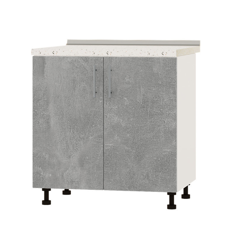 Кухонний модуль під мийку Оптіма Низ Н84-800 Білий/Бетон (без стільниці) 800х461х820 мм (DTM-072303), фото 1