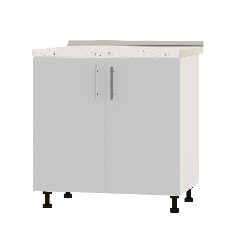 Кухонний модуль під мийку Оптіма Низ Н84-800 Білий/Дуб Крафт Білий (без стільниці) 800х461х820 мм (DTM-072304), фото 1