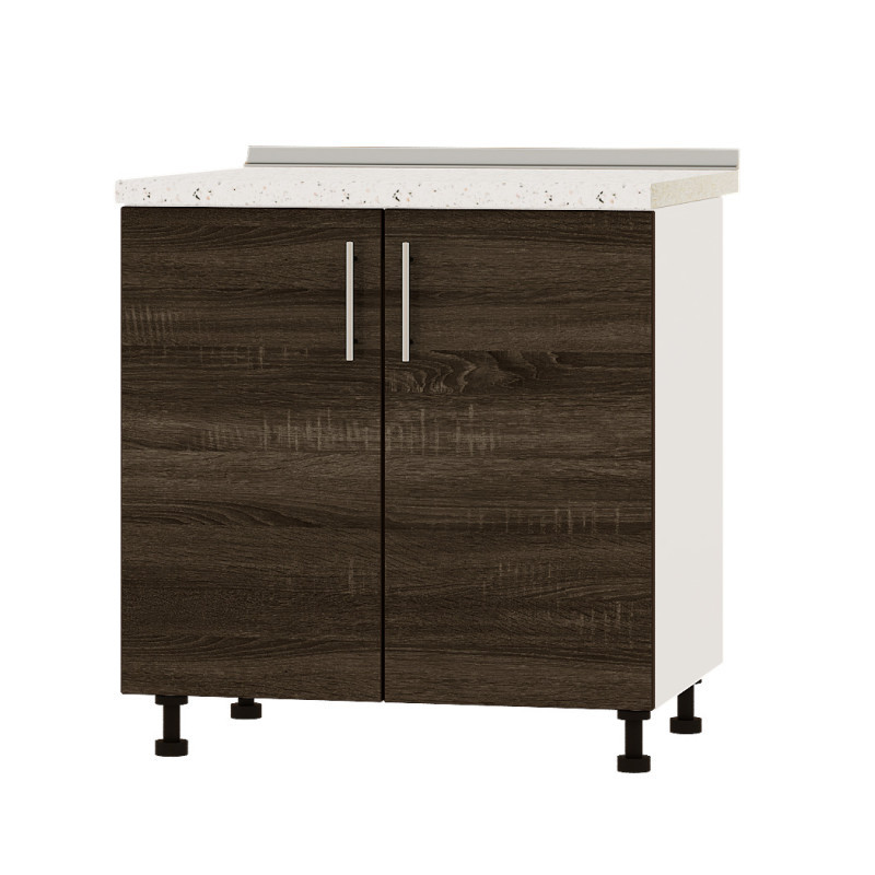 Кухонний модуль під мийку Оптіма Низ Н84-800 Білий/Дуб Сонома Трюфель (без стільниці) 800х461х820 мм (DTM-072307), фото 1