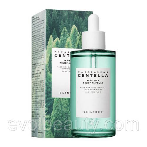 Заспокійлива сироватка для проблемної шкіри SKIN1004 Madagascar Centella Tea-Trica Relief Ampoule 100ml, фото 1