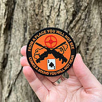 №ПВХ001 Шеврон "FROM PLACE YOU WILL NOT SEE" 6.5СМ