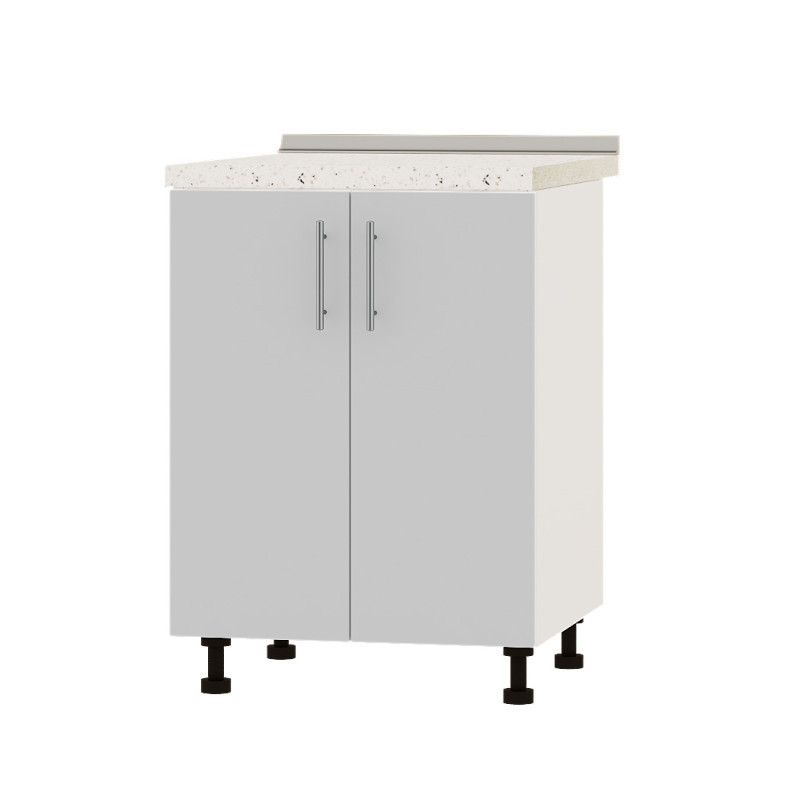 Кухонний модуль під мийку Оптіма Низ Н84-600 Білий/Німфея Альба (Білий) (без стільниці) 600х461х820 мм (DTM-072337), фото 1