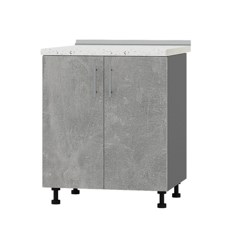 Кухонний модуль під мийку Оптіма Низ Н84-700 Антрацит/Бетон (без стільниці) 700х461х820 мм (DTM-072353), фото 1