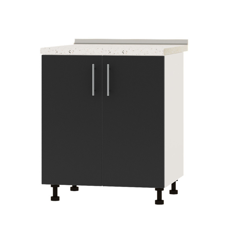 Кухонний модуль під мийку Оптіма Низ Н84-700 Білий/Антрацит (без стільниці) 700х461х820 мм (DTM-072359), фото 1