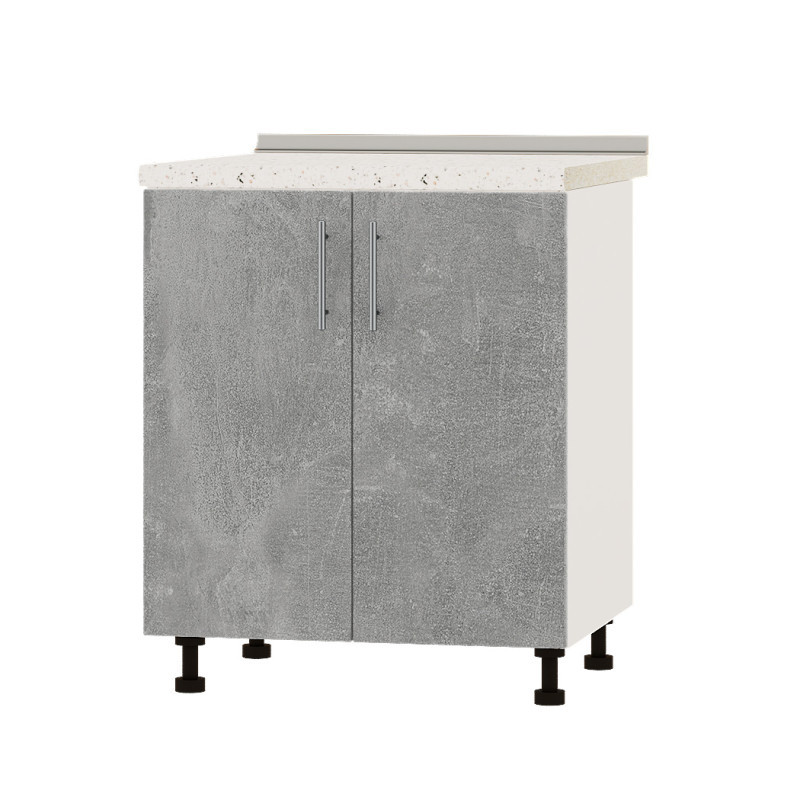 Кухонний модуль під мийку Оптіма Низ Н84-700 Білий/Бетон (без стільниці) 700х461х820 мм (DTM-072360), фото 1