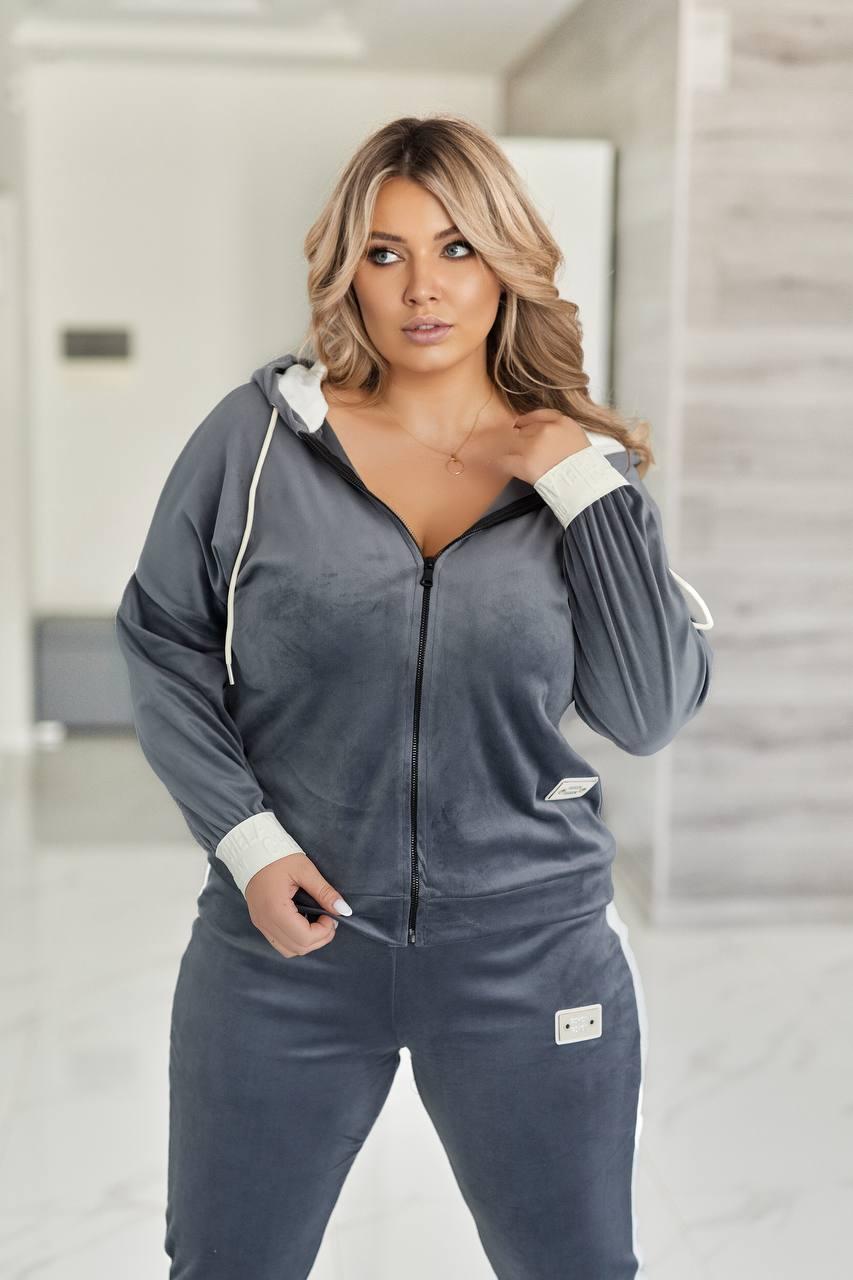 Костюм двійка спорт Модель: 774-1341 Колір: графіт, чорний, шоколад, фото 1